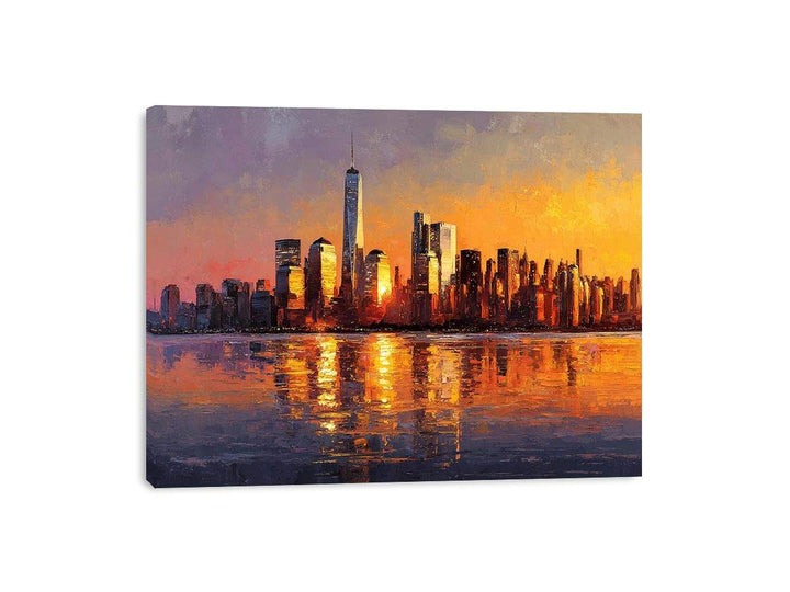 Manhattan Skyline Sunset