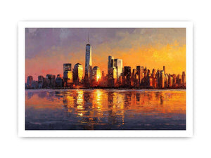 Manhattan Skyline Sunset
