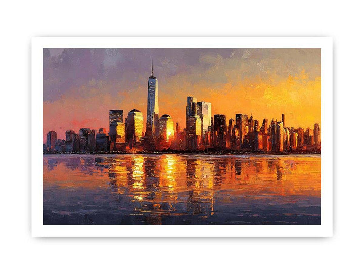 Manhattan Skyline Sunset