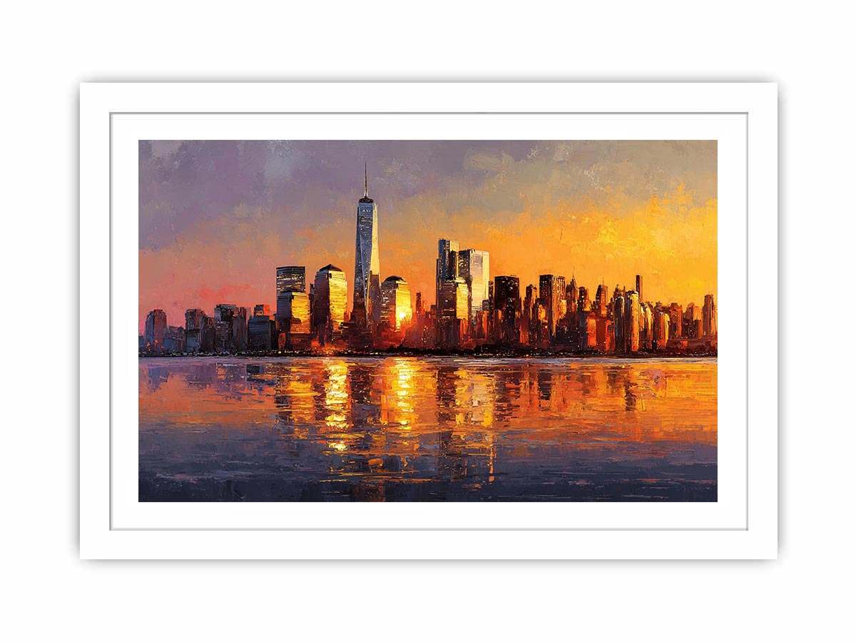 Manhattan Skyline Sunset