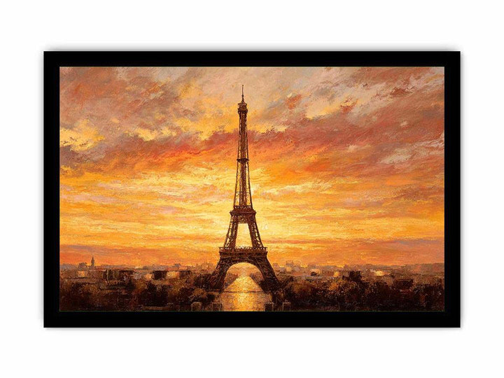 Eiffel Tower Sunset Glow