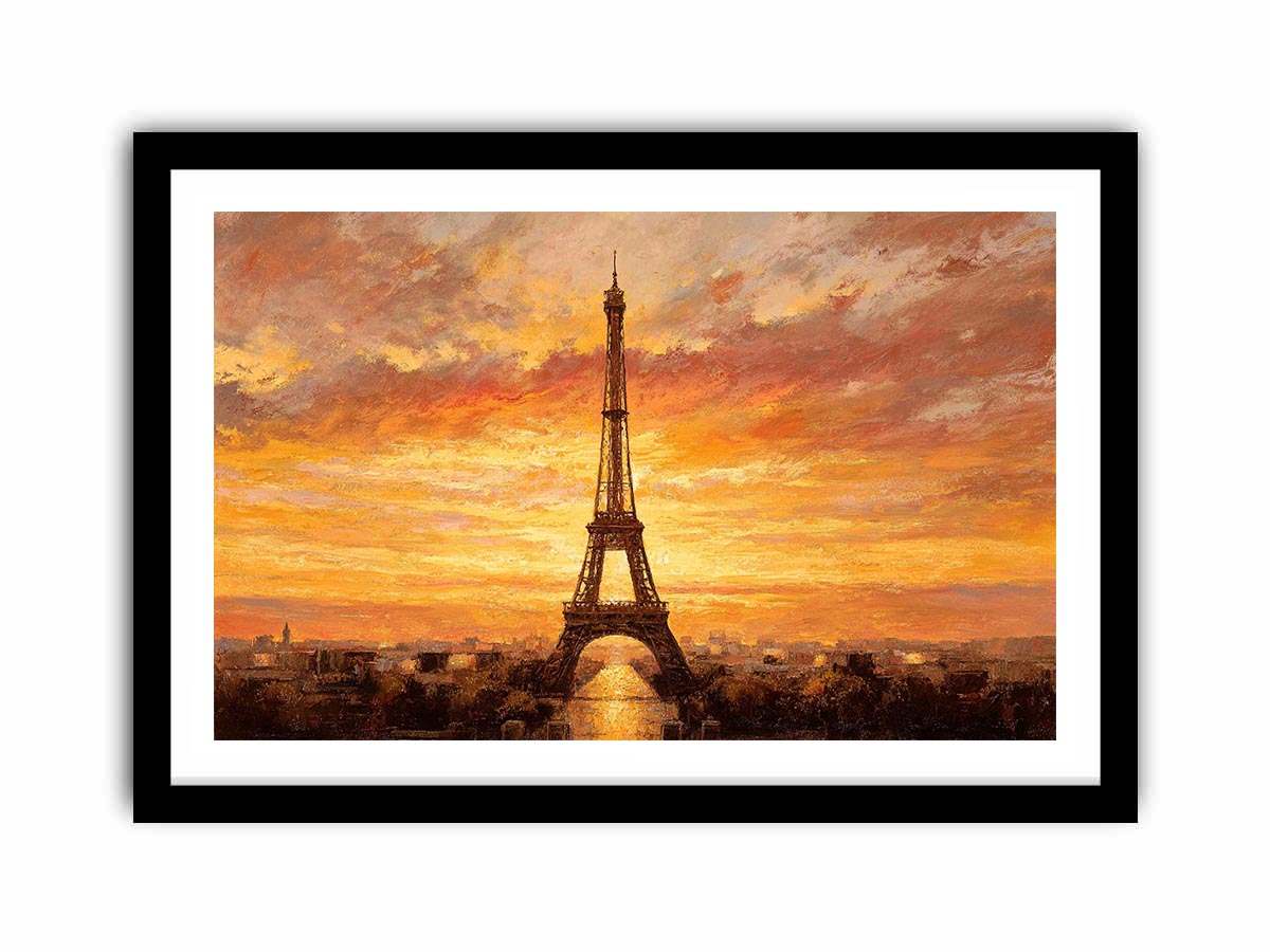 Eiffel Tower Sunset Glow