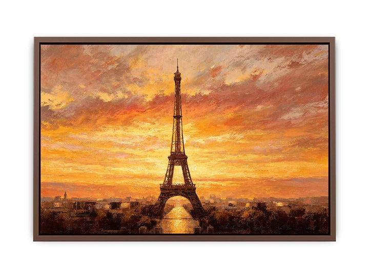 Eiffel Tower Sunset Glow