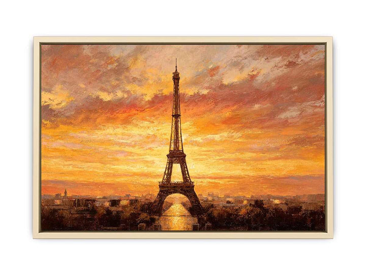 Eiffel Tower Sunset Glow