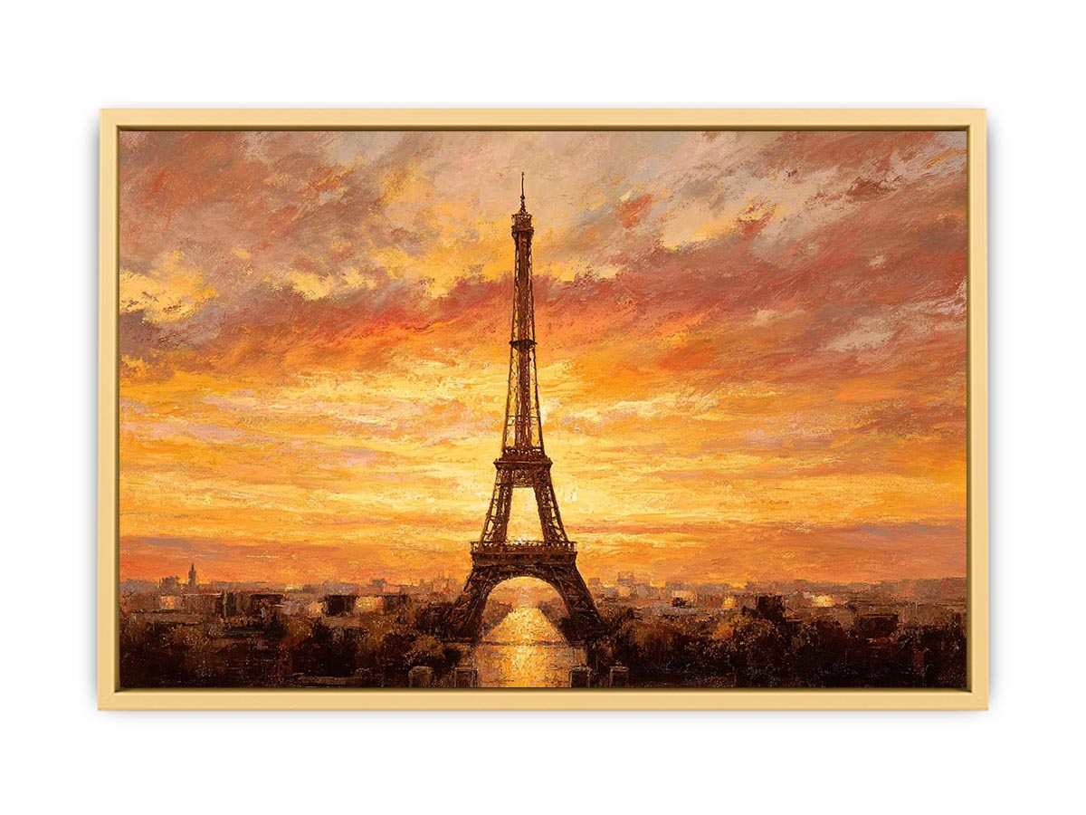 Eiffel Tower Sunset Glow