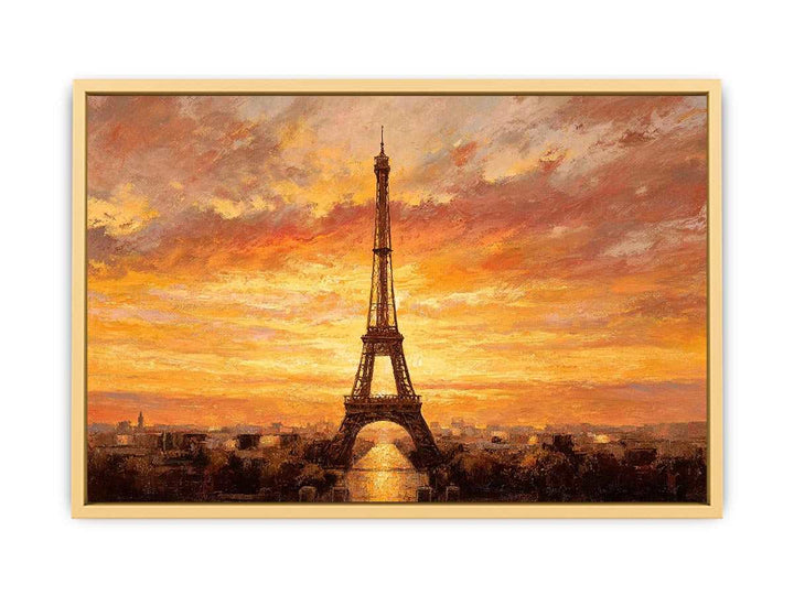 Eiffel Tower Sunset Glow