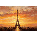 Eiffel Tower Sunset Glow