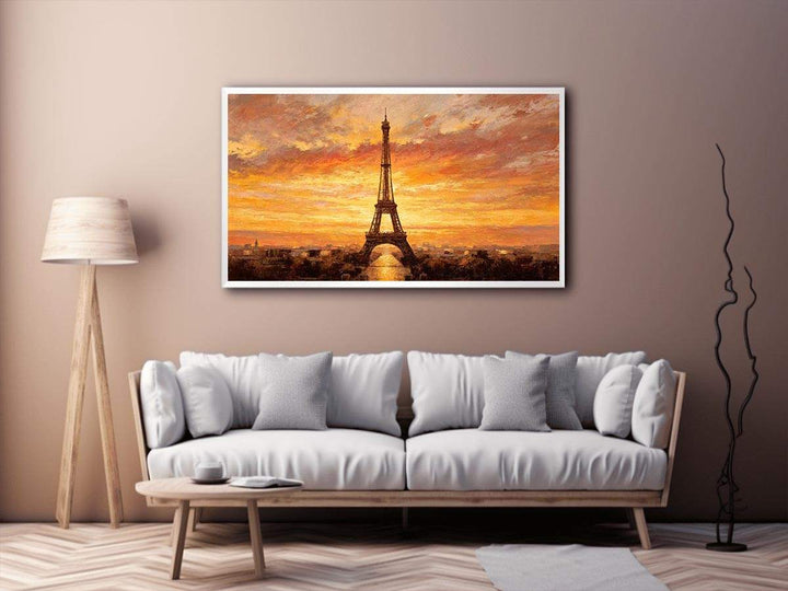 Eiffel Tower Sunset Glow