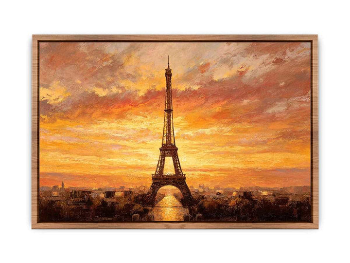 Eiffel Tower Sunset Glow