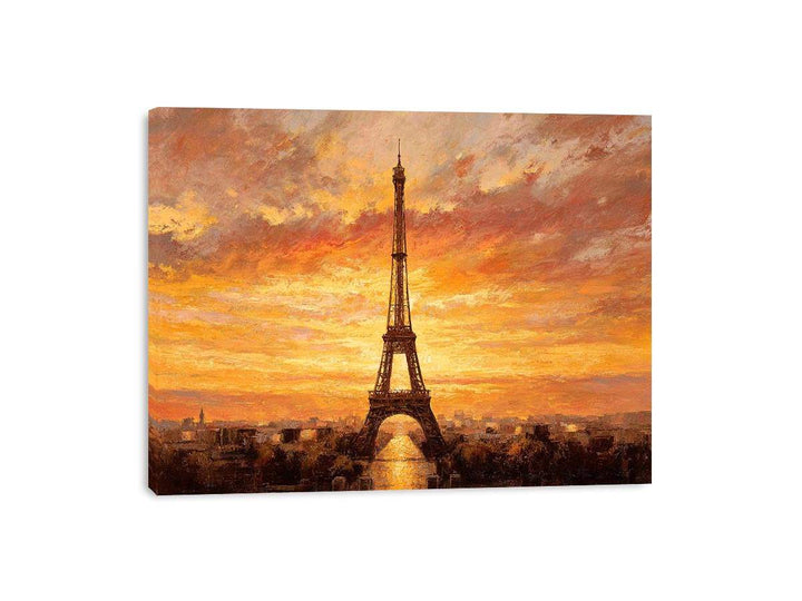 Eiffel Tower Sunset Glow