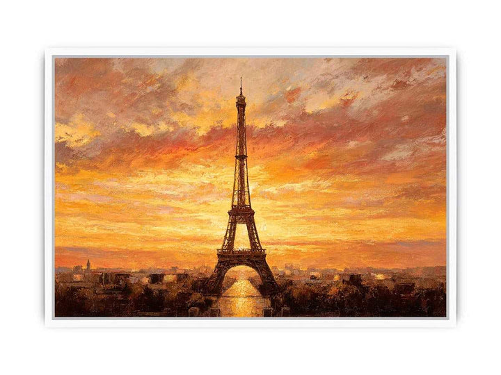 Eiffel Tower Sunset Glow