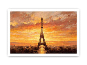 Eiffel Tower Sunset Glow