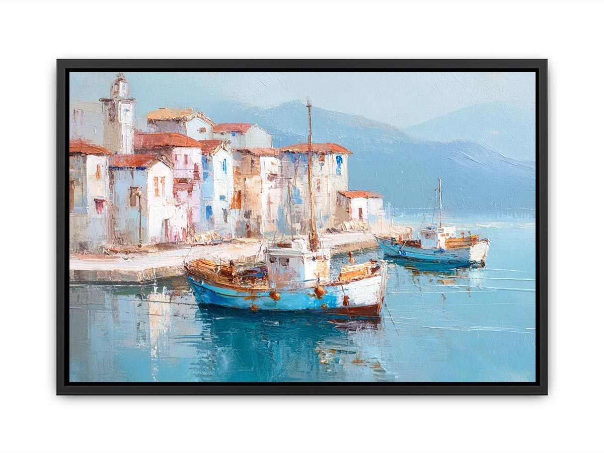 Greek island harbor