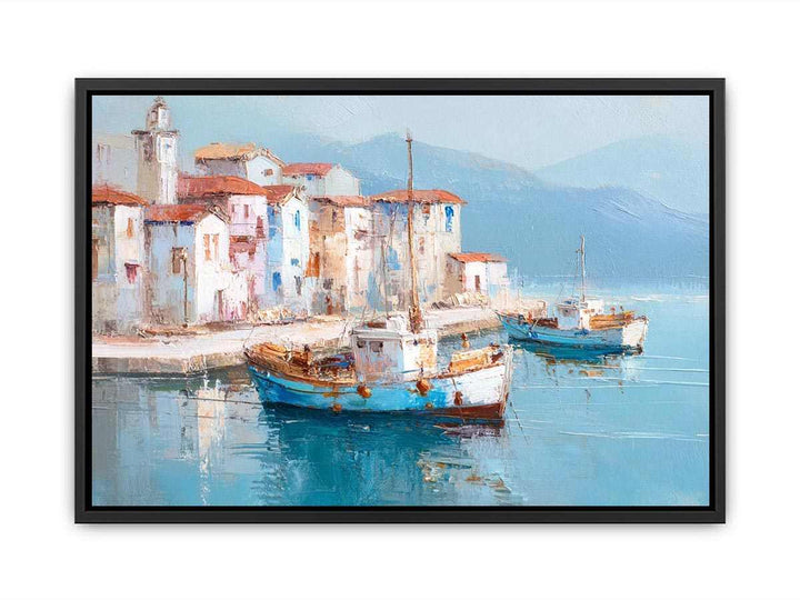 Greek island harbor