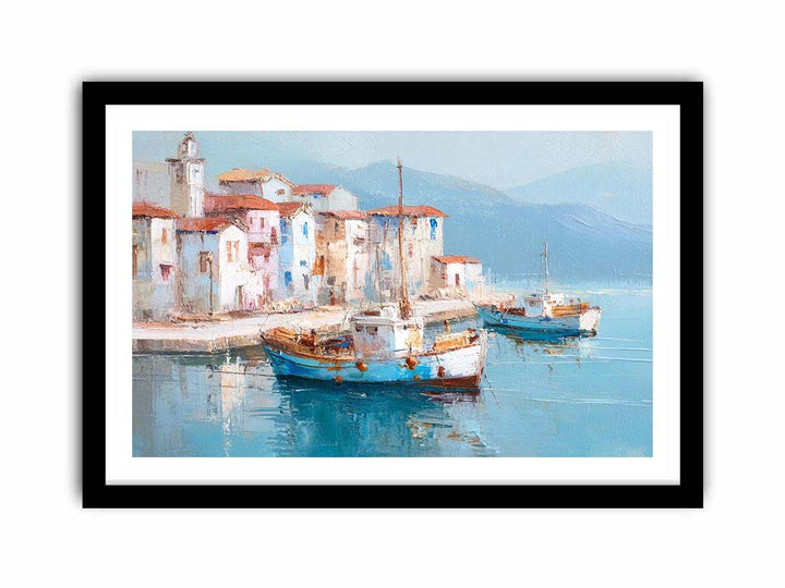 Greek island harbor
