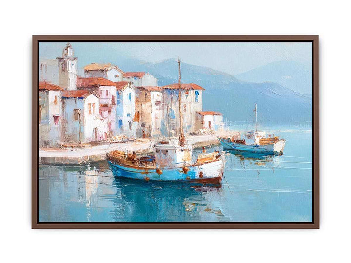 Greek island harbor