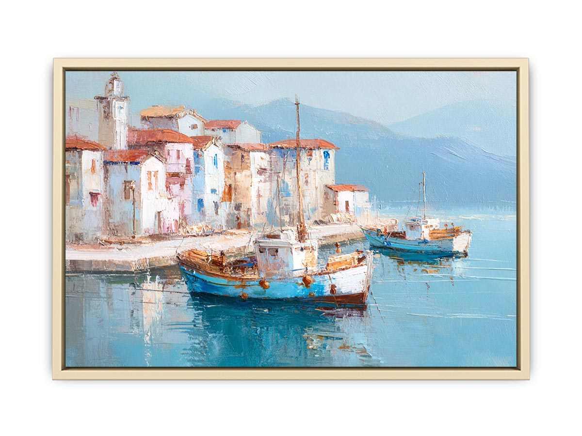 Greek island harbor