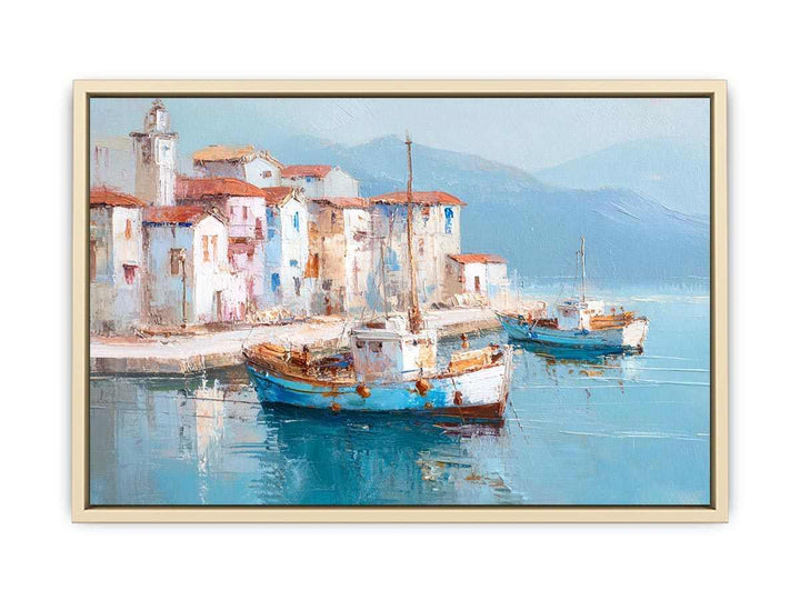 Greek island harbor