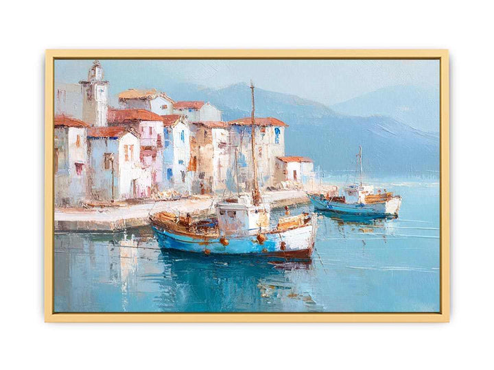 Greek island harbor