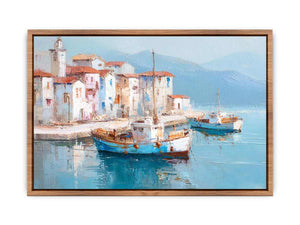 Greek island harbor