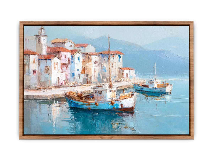 Greek island harbor