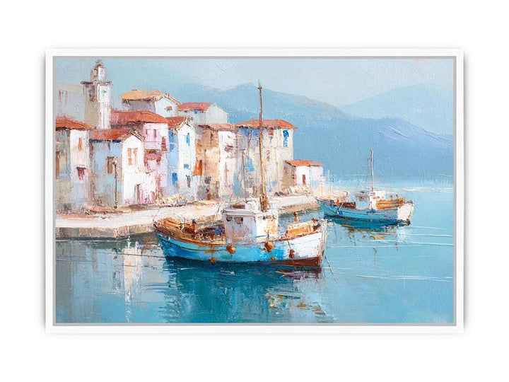Greek island harbor