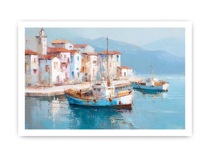 Greek island harbor