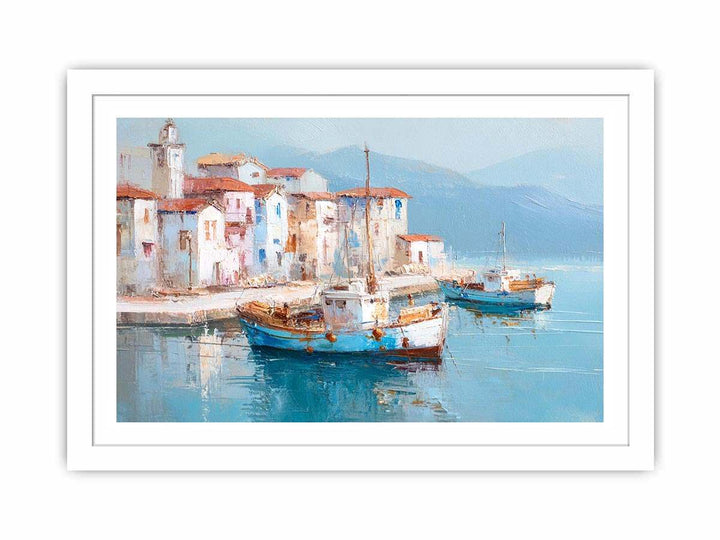 Greek island harbor
