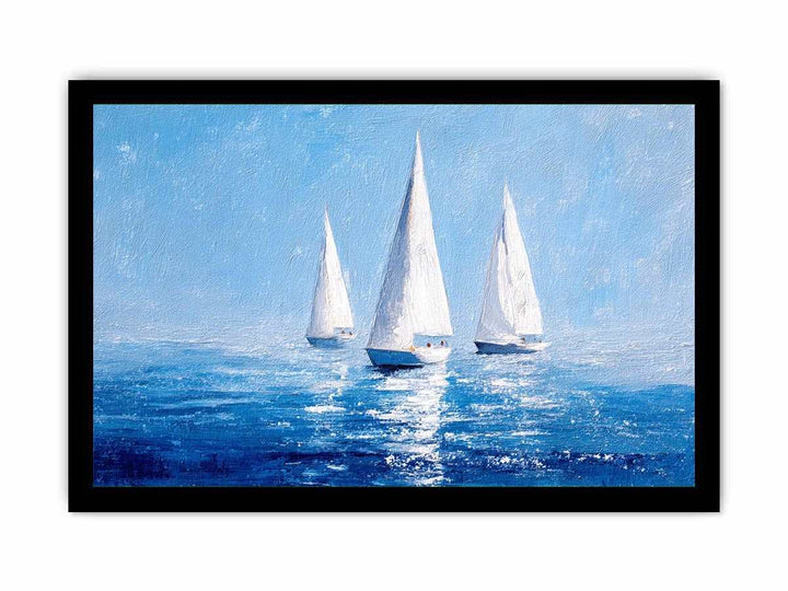 Sailboats in Blue water