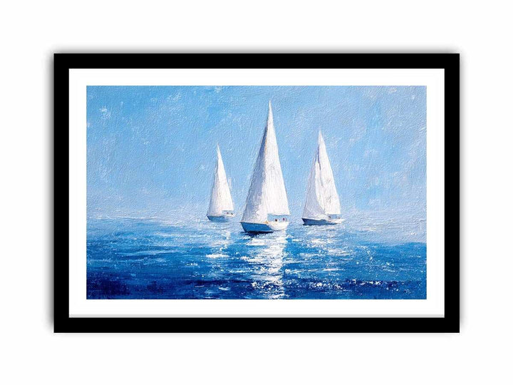 Sailboats in Blue water