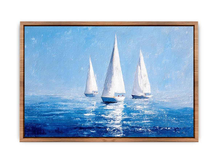 Sailboats in Blue water