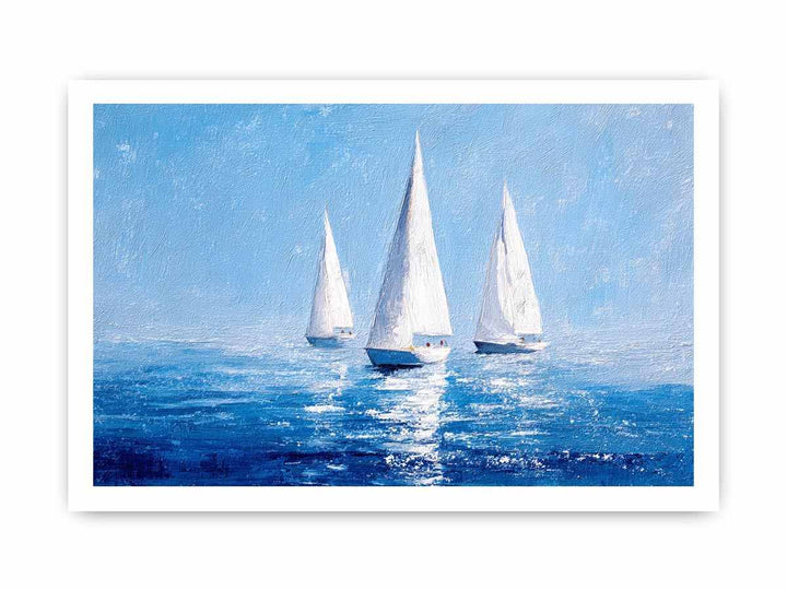Sailboats in Blue water