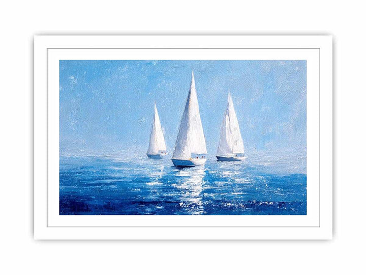 Sailboats in Blue water