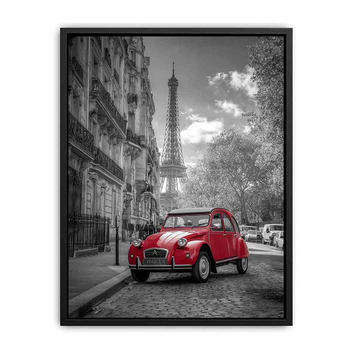 Red Car in Paris