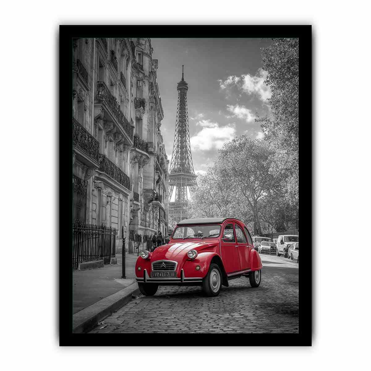 Red Car in Paris