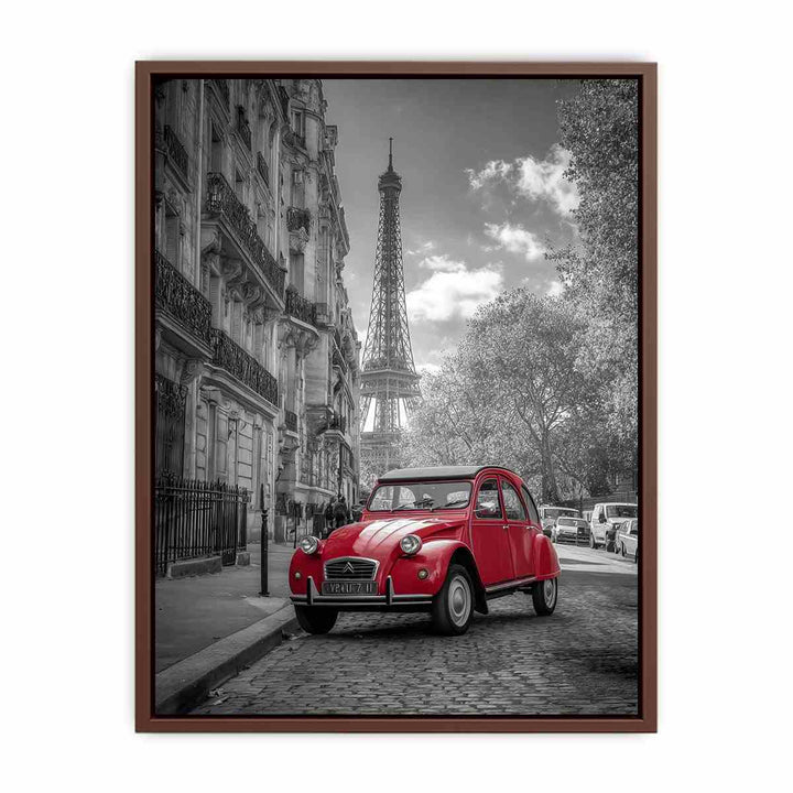 Red Car in Paris
