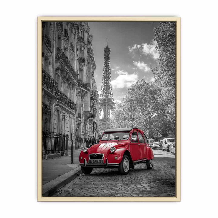Red Car in Paris