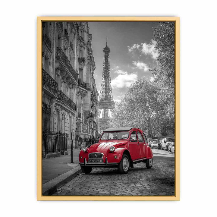 Red Car in Paris