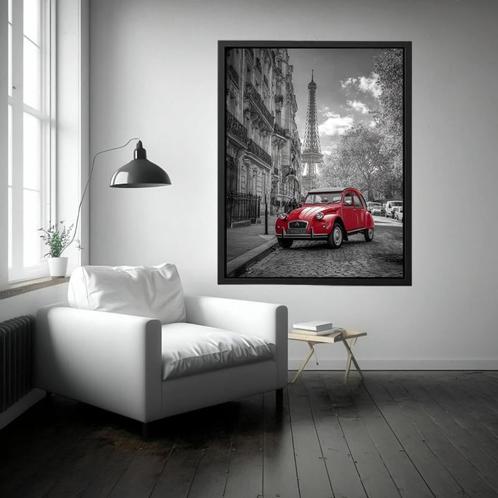 Red Car in Paris
