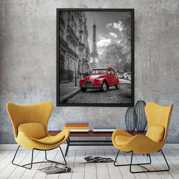 Red Car in Paris