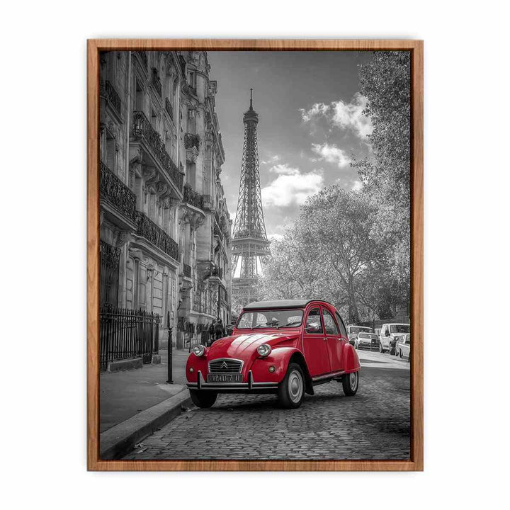 Red Car in Paris