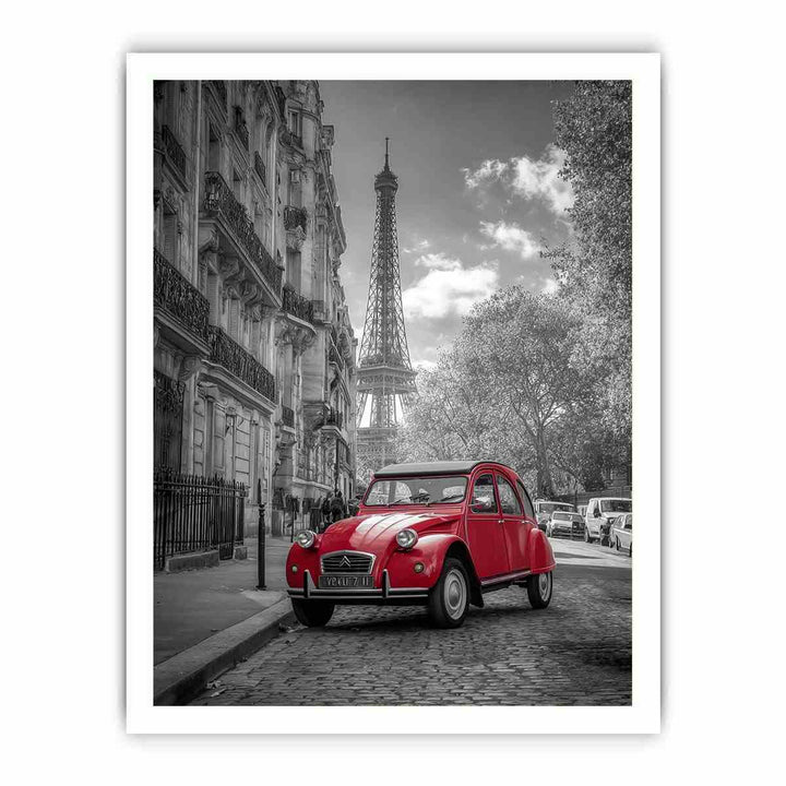 Red Car in Paris
