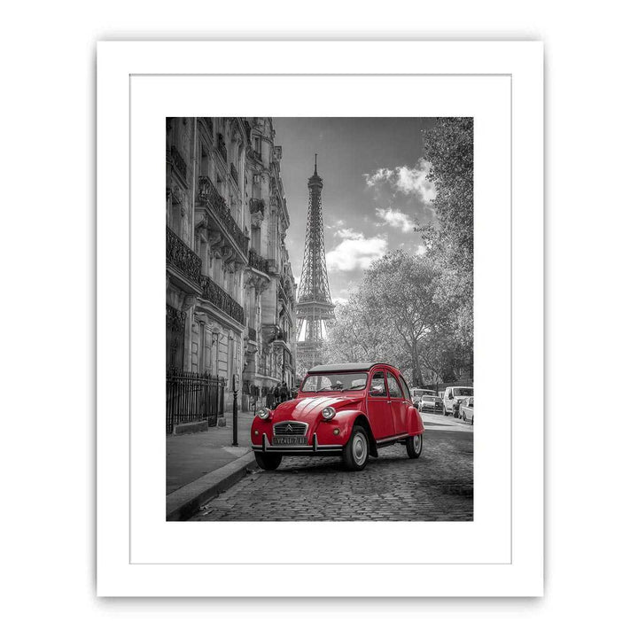 Red Car in Paris