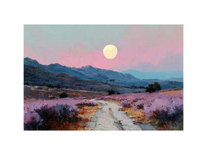 Moonlit Lavender Fields