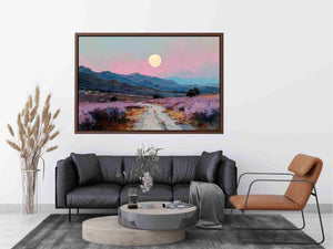 Moonlit Lavender Fields