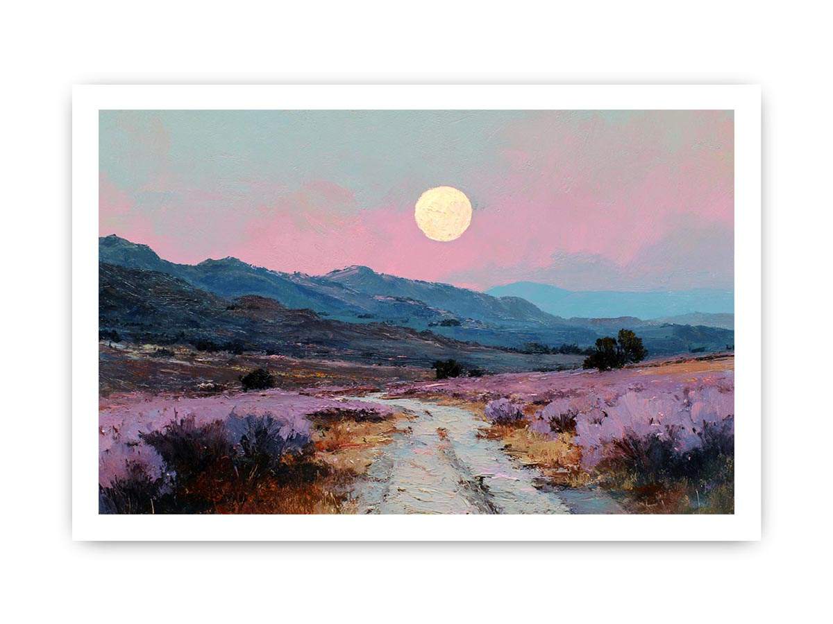 Moonlit Lavender Fields