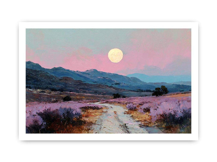 Moonlit Lavender Fields