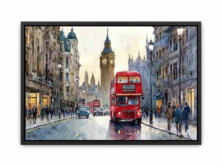 Watercolor London Cityscape