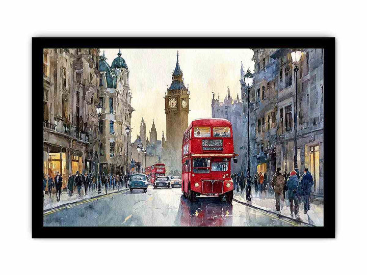 Watercolor London Cityscape