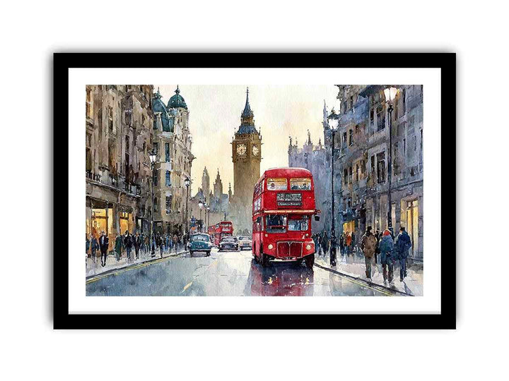 Watercolor London Cityscape